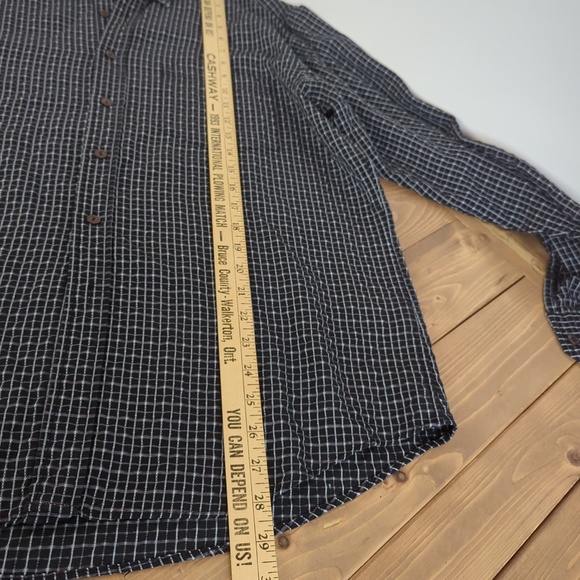Bugatchi Uomo Men’s Black White Check Long Sleeve Button Down Shirt L - Picture 10 of 11